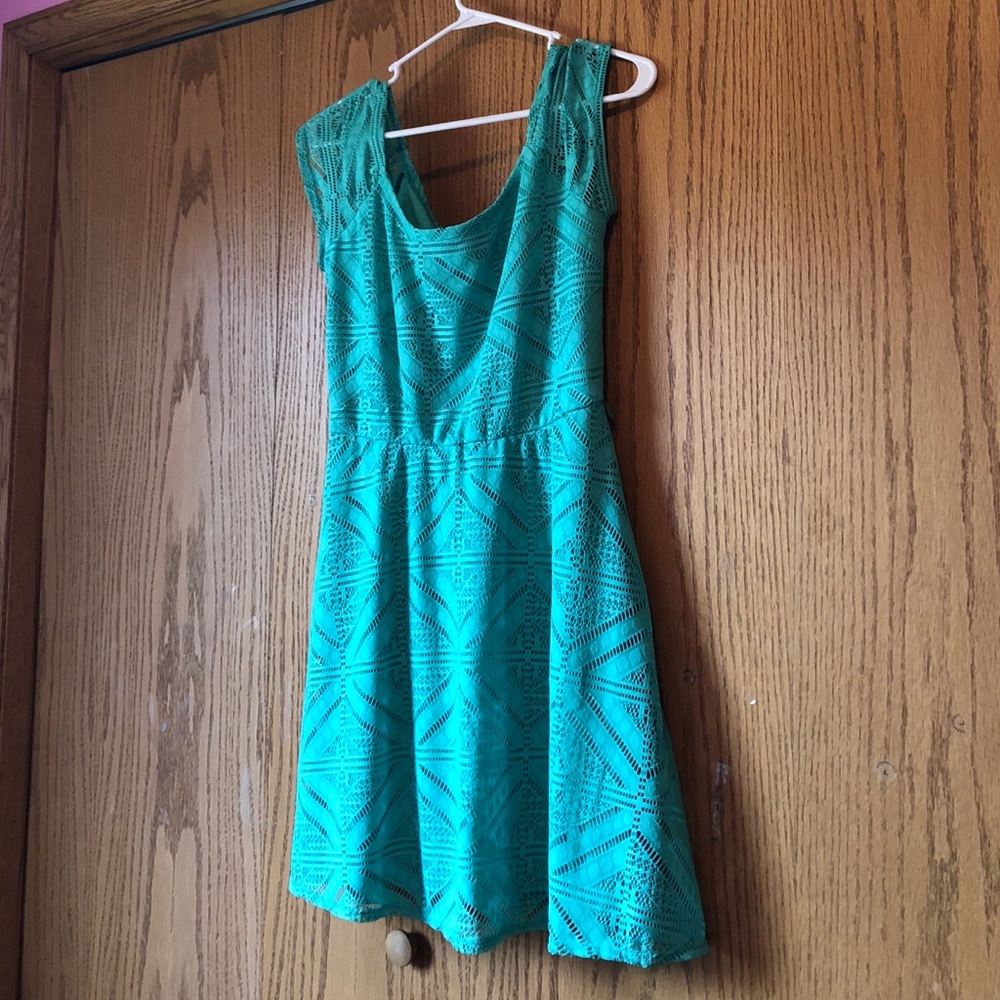 Blue- Green colored dress